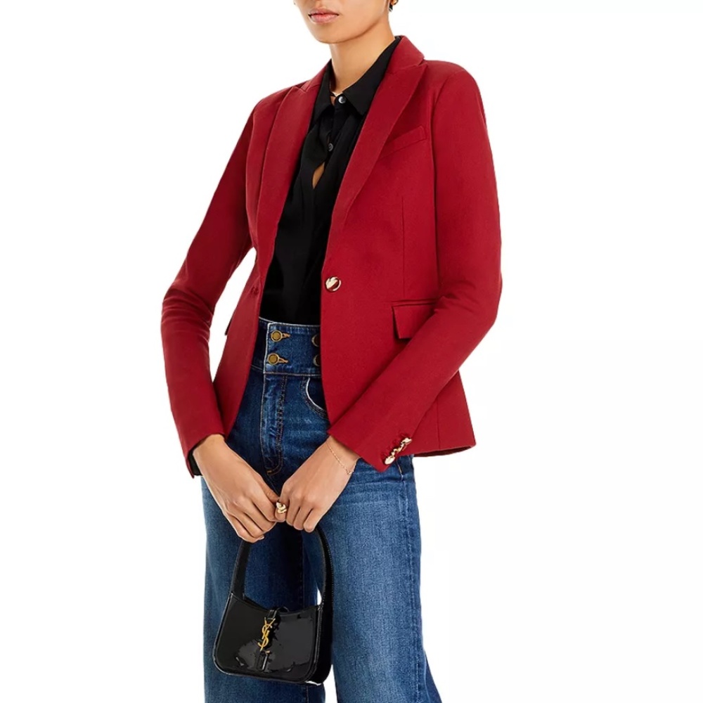 DEREK LAM 10 CROSBY Allie Single Breasted Blazer, Merlot, Size 16, Like-new! - Picture 9 of 15